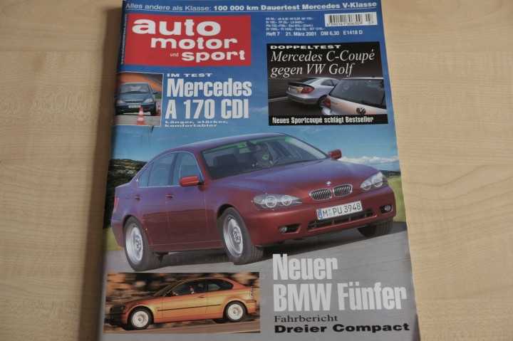 Deckblatt Auto Motor und Sport (07/2001)